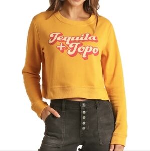 Tequila & Topo cropped sweatshirt